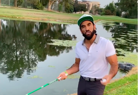 Manolo Vega tells golf fans how to take drop from water in classic MANOLO-STYLE