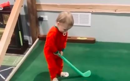 Little Phil Mickelson CANNOT MISS with this plastic club!