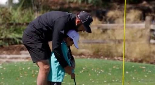 Young cancer patient spends time with Sergio Garcia at WGC Match Play
