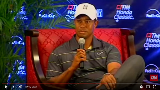 WATCH: Tiger gives reporter 'the stare'