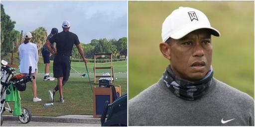 Is the Tiger Woods comeback on? The big cat is BACK on the course with his son