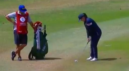 WATCH: Ball richochets off playing partner&#039;s ball; goes in for EAGLE!