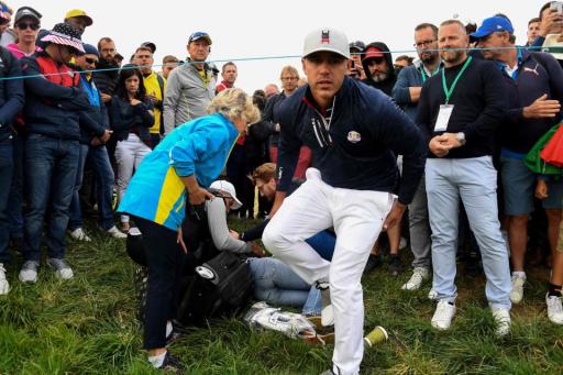 Koepka left shaken after hitting lady in head, leaving her bloodied