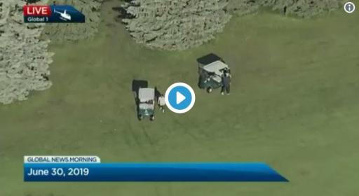 Golf cheat caught on live news