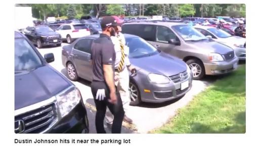 dustin johnson finds car park at canadian open