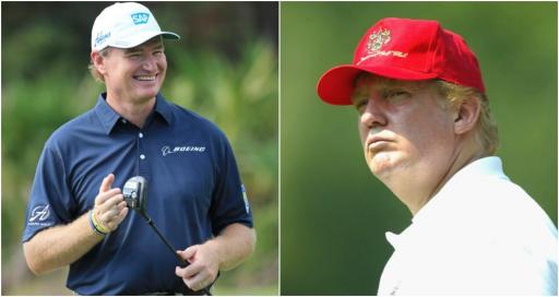 "Great shot" Ernie Els confirms Donald Trump did get a hole-in-one