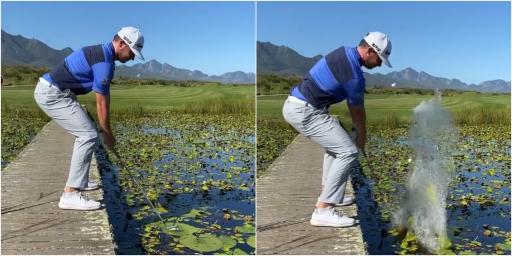"It's playable": Scottish European Tour pro hits RIDICULOUS shot from a lily pad