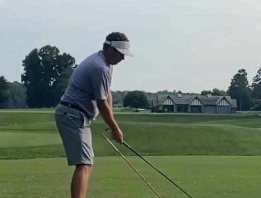 Golfer puts a HOLE in his driver as training drill goes BADLY wrong!
