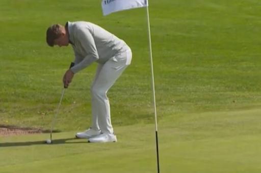 Challenge Tour golfer has one of the STRANGEST putting strokes you&#039;ll ever see