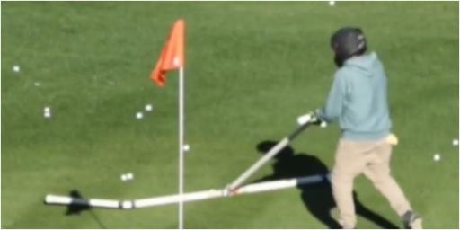 Is this the most DANGEROUS job in golf? 'The safest place is next to the target'