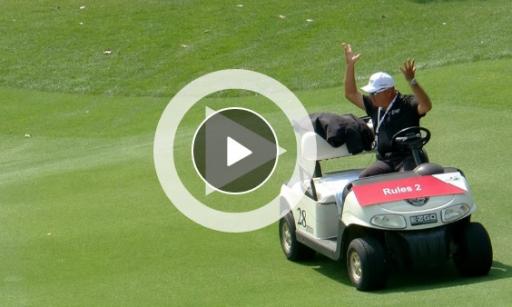david horsey hits rules official in golf cart