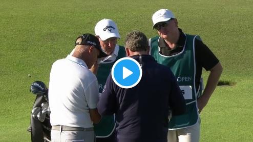 WATCH: Mark James hits seagull, ball goes OB on St Andrews Road Hole!
