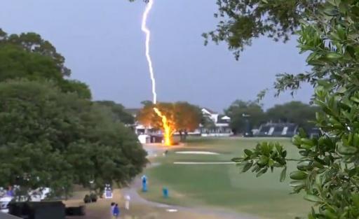Lightning bolt at US Women&#039;s Open