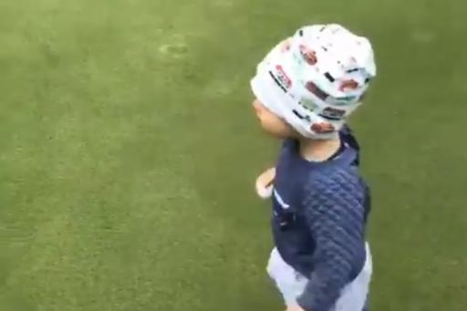 WATCH: PGA Tour pro&#039;s son throws daddy&#039;s last ball in the lake! 