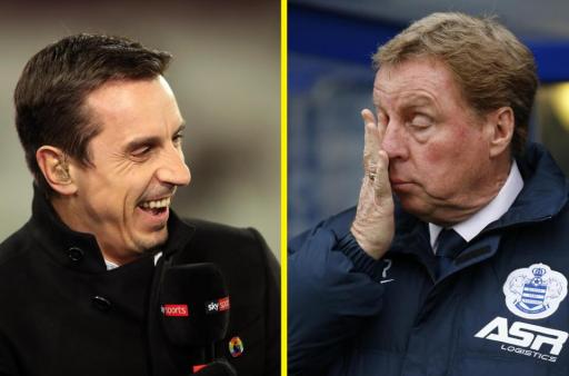 Harry Redknapp: I want to hit golf balls with Gary Neville&#039;s face on!