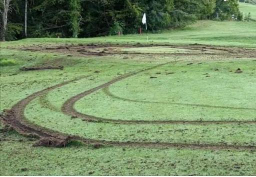 Vandals DESTROY golf course days before competition