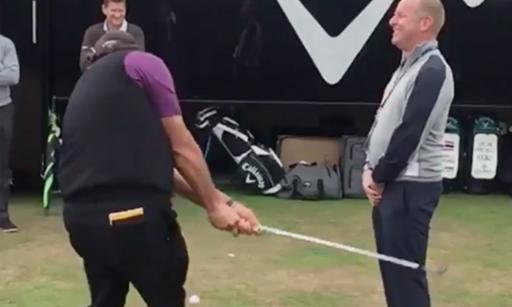 phil mickelson flops shot two feet in front of man at the open