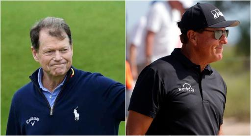 Tom Watson is in admiration of Phil Mickelson&#039;s CALVES!