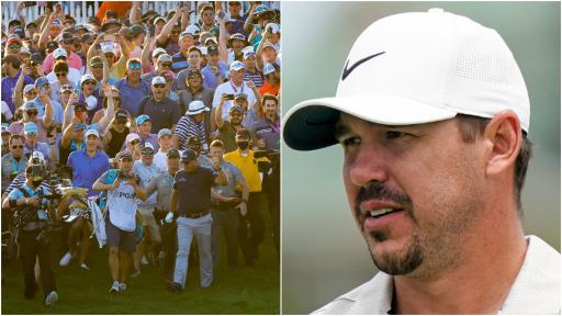 Brooks Koepka FUMING over Phil Mickelson&#039;s SEA OF FANS on 18 at US PGA