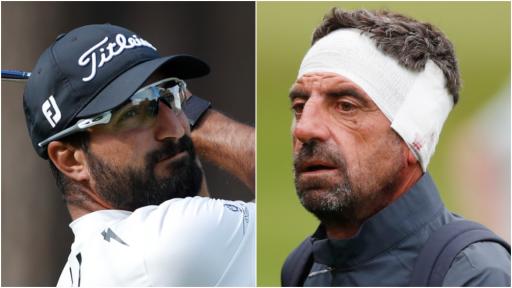 OUCH! Francesco Laporta HITS HIS COACH ON THE HEAD at the BMW PGA!