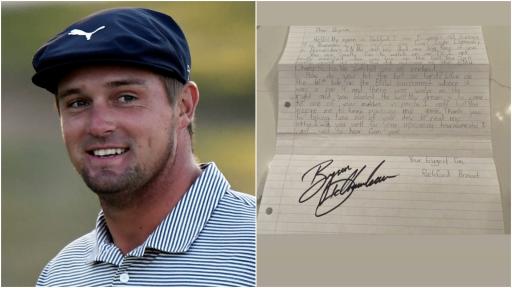 Bryson DeChambeau responds to letter sent by his BIGGEST YOUNG FAN