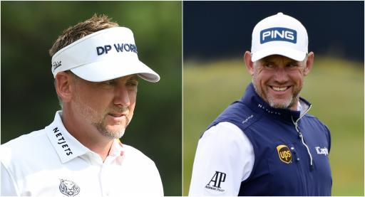 Ian Poulter hands over $100 note after losing football bet with Lee Westwood