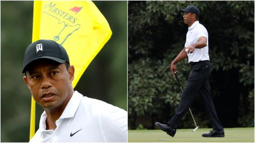 Tiger Woods shows a &quot;noticeable limp&quot; walking downhill but looks &quot;locked in&quot;