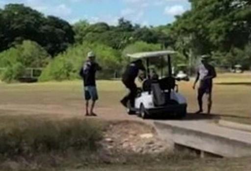Policeman commandeers buggy on Australian golf course to chase suspect