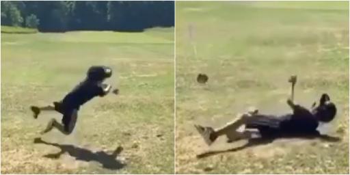 Golf rules: Young player does FULL 360 and smashes head, but what happens next?