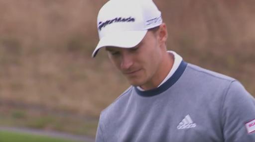 Rasmus Hojgaard dunks ENTIRE sleeve of balls into water for quintuple bogey 8