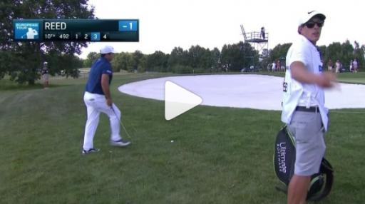 WATCH: Patrick Reed and caddie FUMING with fan at European Open