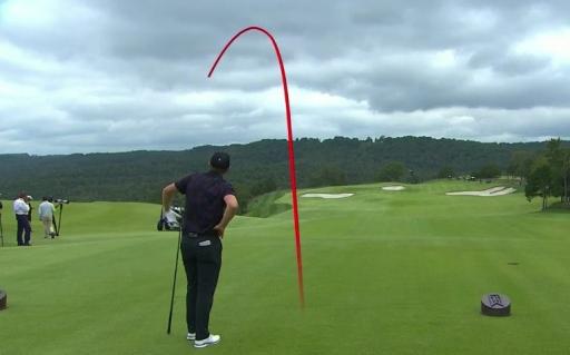 Golf fans relate to Justin Rose after he SNAP-HOOKS drive during exhibition match