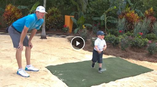WATCH: 3-year-old phenom shows up 2-time PGA Tour winner!