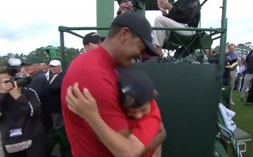 WATCH: Tiger Woods&#039; heartfelt hug with son after winning The Masters