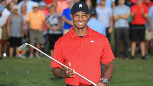 Tiger Woods gets his Tour Championship trophy delivered in post