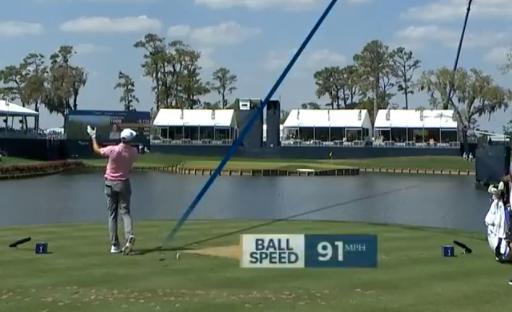 Brendon Todd laughs after hitting shocking SHANK at TPC Sawgrass iconic 17th