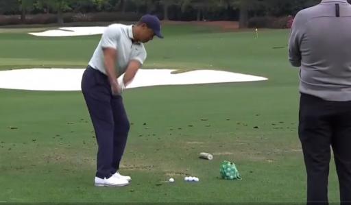 WATCH: Tiger Woods HITS THE BALL COLLECTOR at The Masters