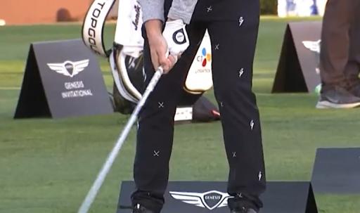 Viktor Hovland wears LIGHTNING pants at Tiger Woods&#039; Genesis Invitational