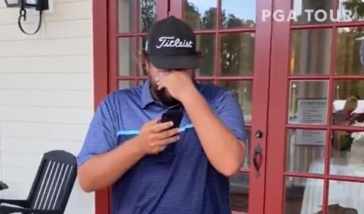 Golfer CRIES WITH JOY after qualifying for first ever PGA Tour event