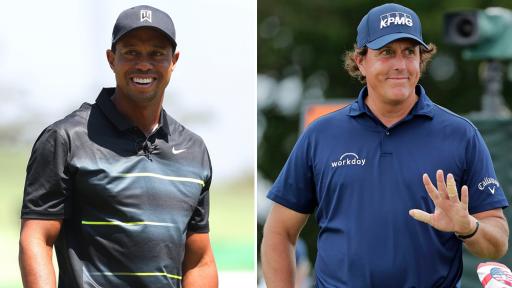 Phil Mickelson trash talks Tiger Woods while his golf ball is in air!