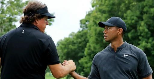 Tiger Woods and Phil Mickelson fire early shots ahead of PPV clash
