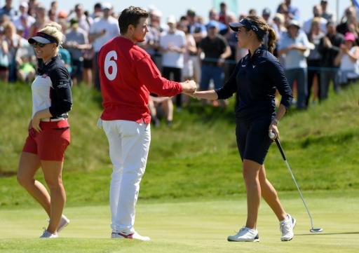 WATCH: Eddie Pepperell begs to England Women to concede putt at GolfSixes