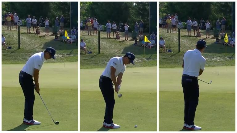 Rickie Fowler VAULTS into contention at Memorial with hole-out eagle!