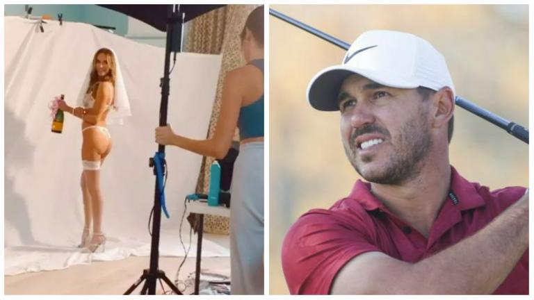 Jena Sims gives LIV Golf's Brooks Koepka cheeky lingerie surprise on wedding day