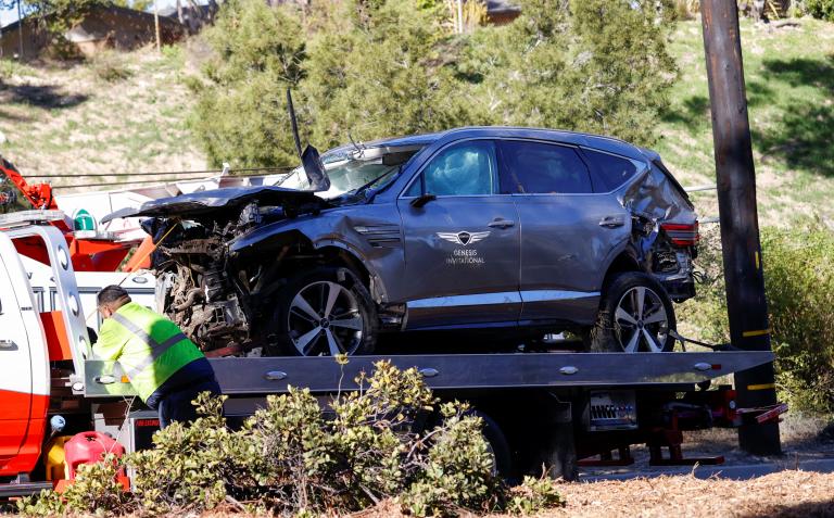 Tiger Woods car crash: Golf legend was travelling nearly DOUBLE the speed limit