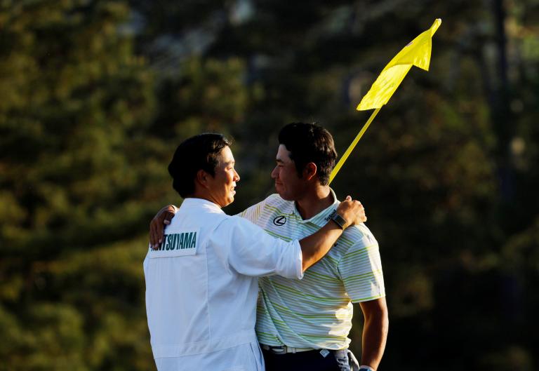 Golf fans react to Hideki Matsuyama's caddie BOWING to Augusta National