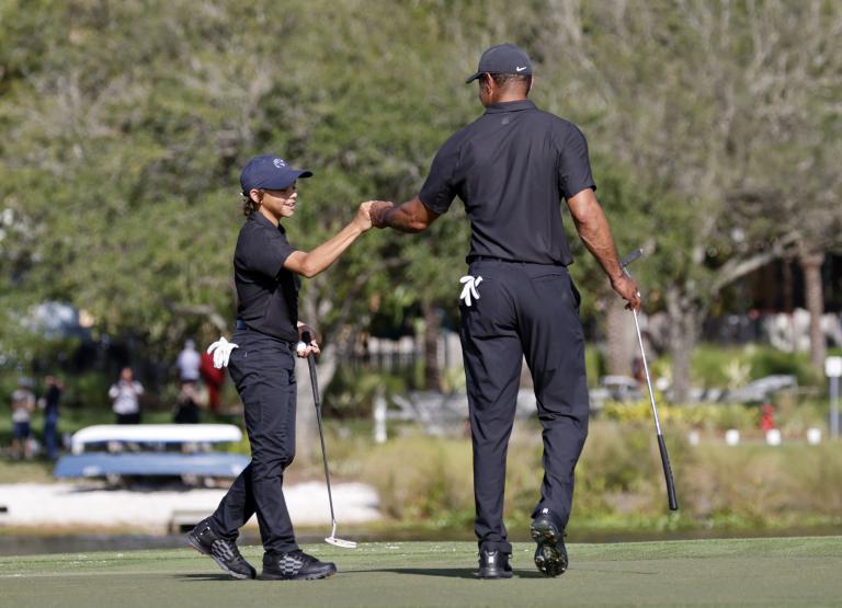 Tiger Woods and Lee Trevino put on wedge MASTERCLASS at PNC Championship