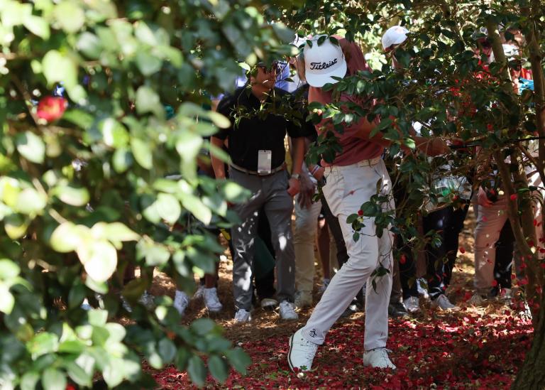 Cameron Smith reacts to his implosion on Augusta's 12th at The Masters