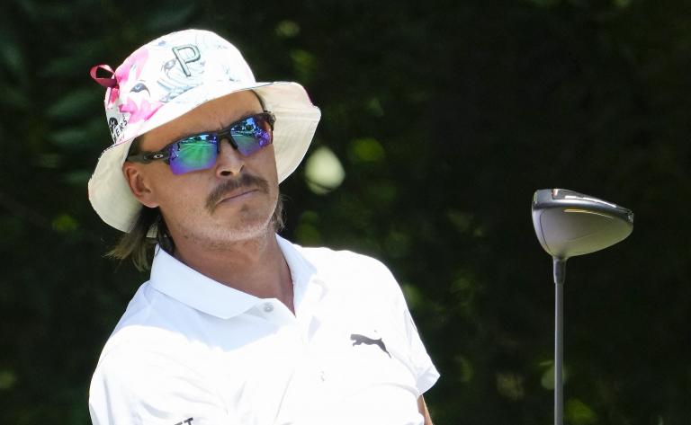 Rickie Fowler rallies to make cut on PGA Tour in new bucket hat