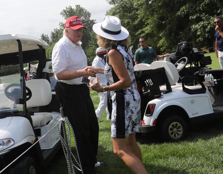 Mysterious pictures emerge of Donald Trump on "golf trip" without his clubs